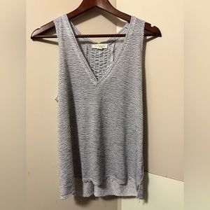 Treasure &  bond white/grey lined tank.